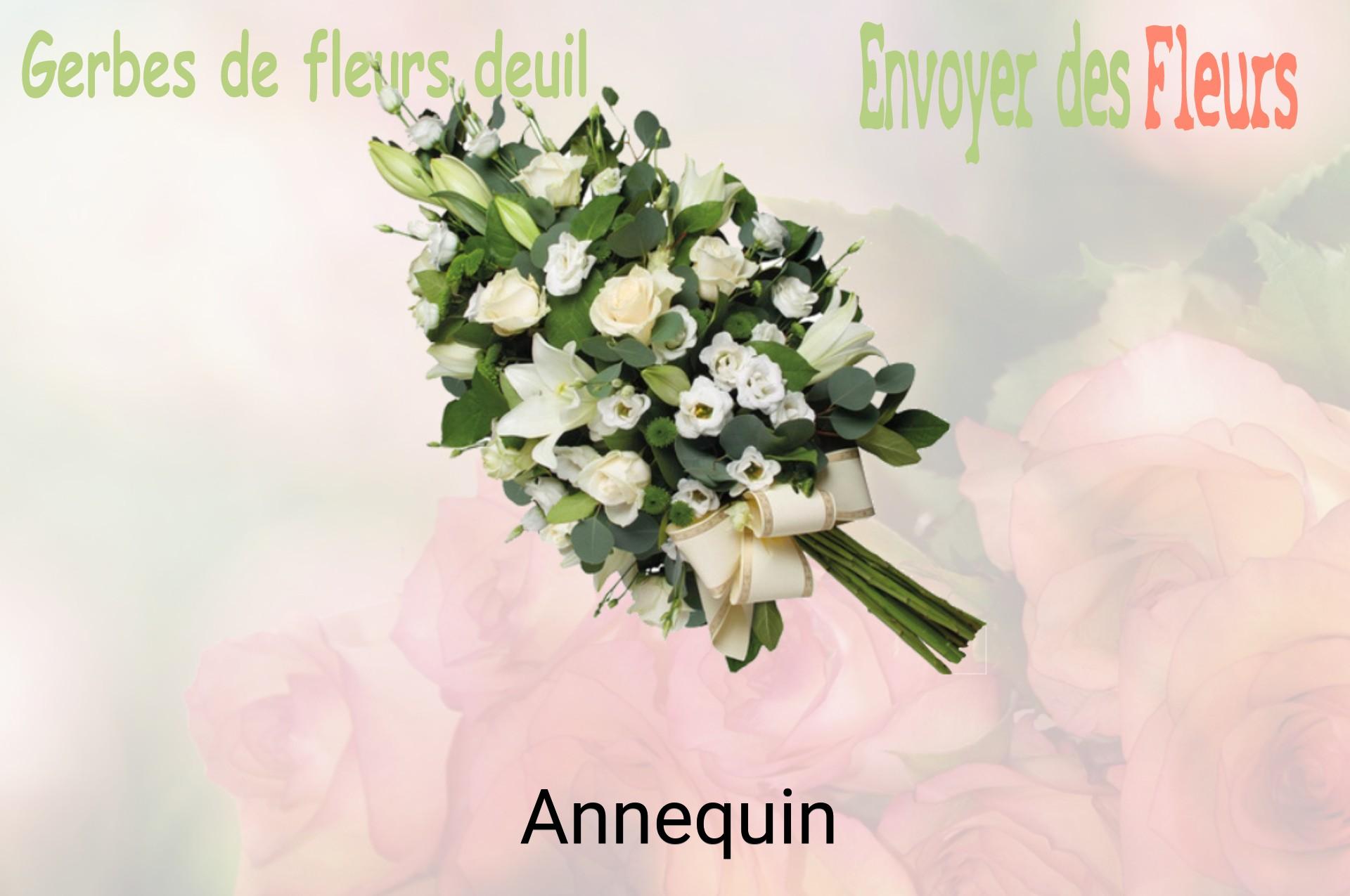 Gerbe de fleurs de deuil livrée à Annequin